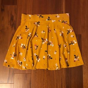 Mustard fall A line skirt